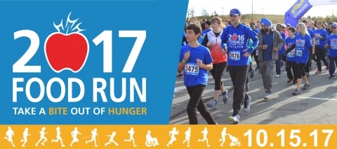 2017 Food Run Poster for 2017 food run with people running
