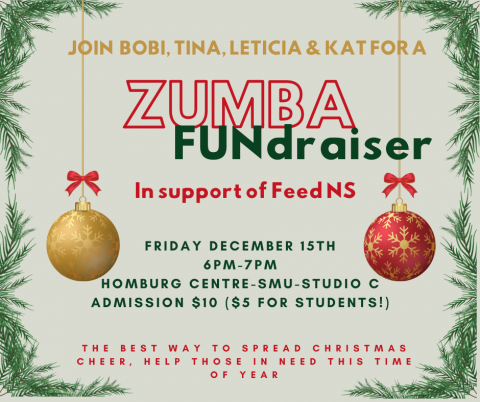 Zumba Fundraiser December 15th at SMU. 6pm $10