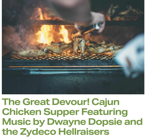 Cajun. Chicken Dinner and Community Party to Support Feed NS Feed NS Devour, Cajun Chicken, Food banks, Dwayne Dopsie