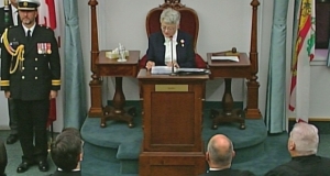 Antoinette Perry delivering PEI's throne speech