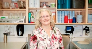 Twyla Nichols in the kitchen at the Spryfield YWCA 