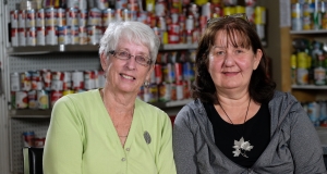 Photo of Sheila and Sharon from the Sydney Mines Food Bank Society